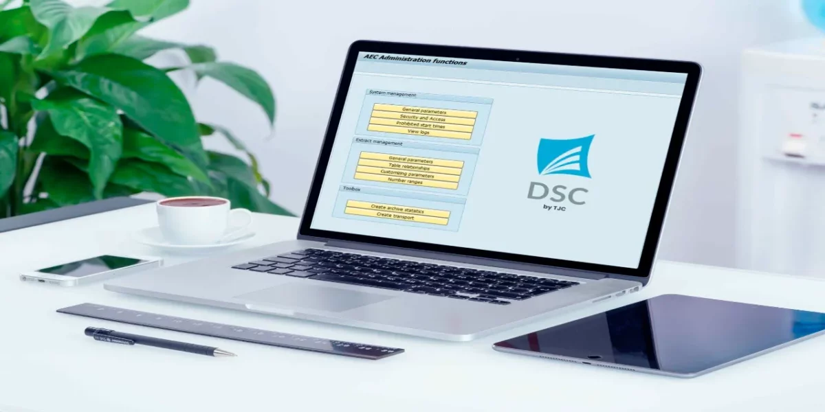Laptop-Layout der DSC-Software