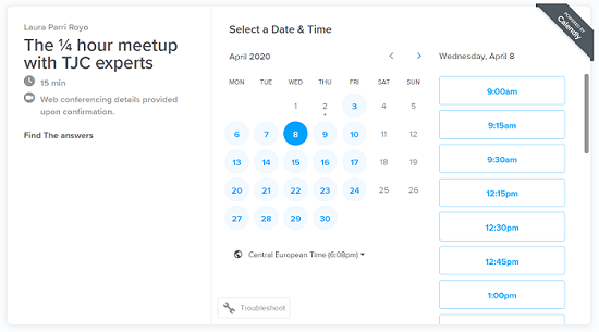 Calendly call scheduling tool