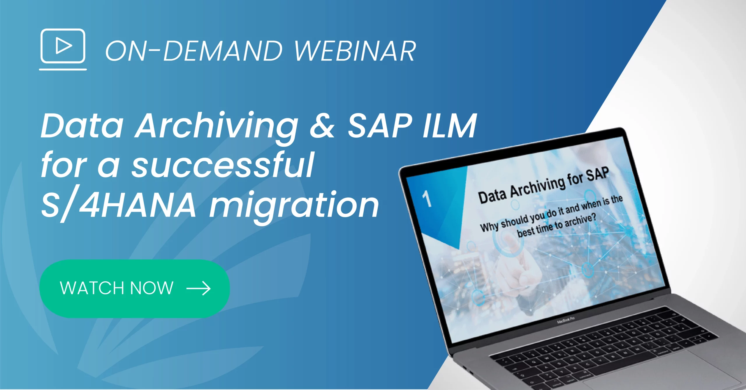 Banner Webinar Datenarchivierung auf dem Weg zu SAP S/4HANA