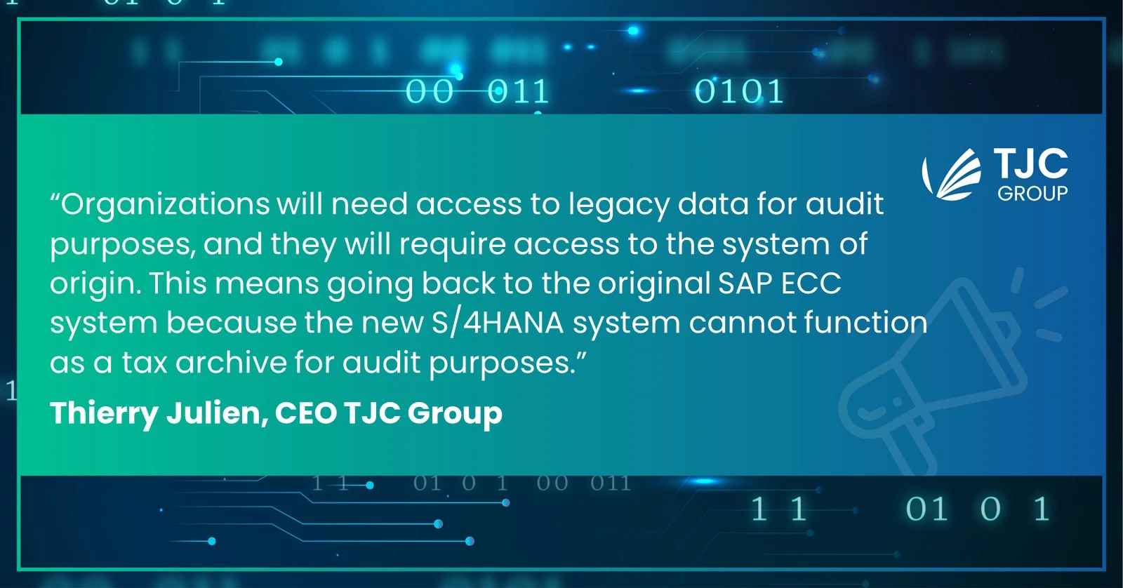 Citation 2 SAPinsider interviewe Thierry Julien, PDG de TJC Group | SAP Data Management