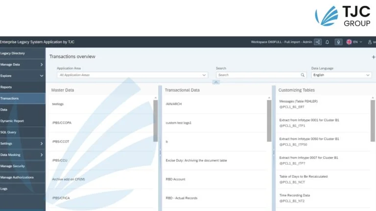 Enterprise Legacy System Application