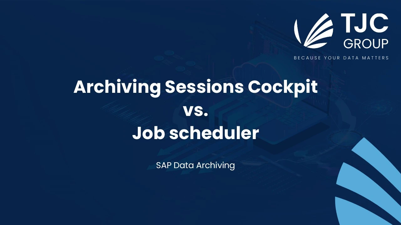 SAP Data Archiving: Archiving Sessions Cockpit vs Job Scheduler