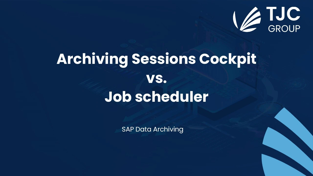 SAP Data Archiving: Archiving Sessions Cockpit vs Job Scheduler