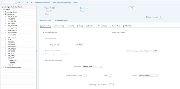 Archiving Sessions Cockpit - Customising